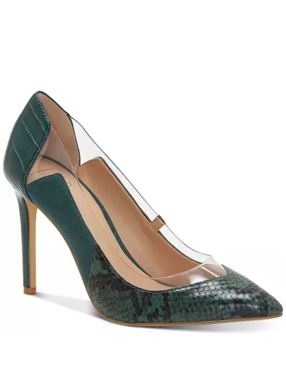 INC Khione Vinyl-Pieced Multi-Animal Pumps Pointed Toe Pumps - Size 9.5
